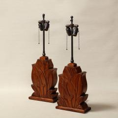 Pair of Rosewood Table Lamps - 2911658