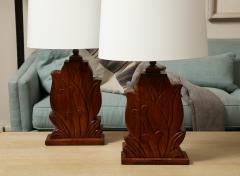 Pair of Rosewood Table Lamps - 2911671