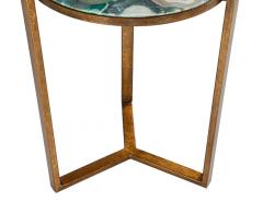 Pair of Round Agate Top Accent Tables - 3995867