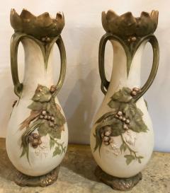 Pair of Royal Dux Flower Vases or Centerpieces Art Nouveau Era - 2937718