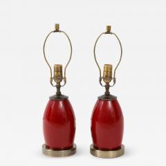 Pair of Ruby Red Lamps - 1856037