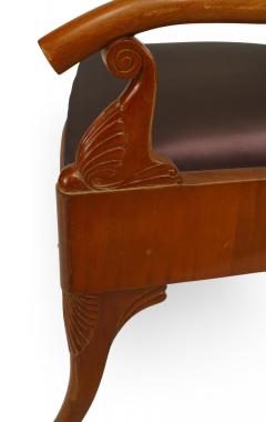 Pair of Russian Mahogany Foliate Arm Chairs - 1402088