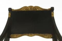 Pair of Russian Neoclassic Painted Arm Chairs - 1402151