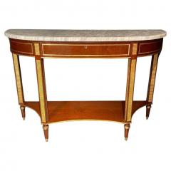 Pair of Russian Neoclassical Consoles Sofa Table or Sideboard Demilune - 2924052