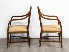 Pair of Russian Neoclassical Mahogany Armchairs - 2692910