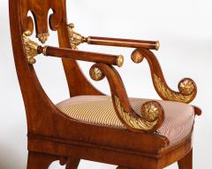 Pair of Russian Neoclassical Parcel Gilt Mahogany Armchairs - 1877478