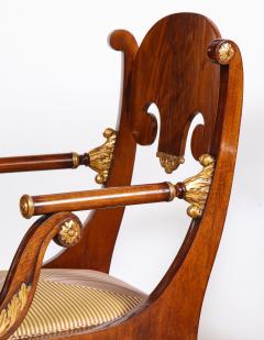 Pair of Russian Neoclassical Parcel Gilt Mahogany Armchairs - 1877480