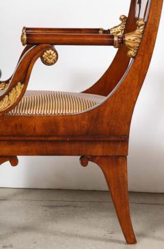 Pair of Russian Neoclassical Parcel Gilt Mahogany Armchairs - 1877482