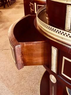 Pair of Russian Neoclassical Style Demilune End Tables or Nightstand Commodes - 2981254