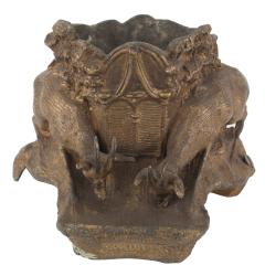 Pair of Rustic Adirondack Gilt Metal Deer Bookends - 4675401