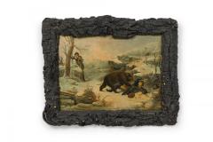 Pair of Rustic Adirondack Hunt Scene Pictures - 4516762