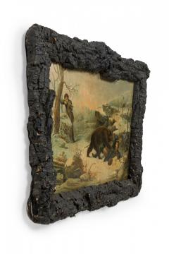 Pair of Rustic Adirondack Hunt Scene Pictures - 4516763
