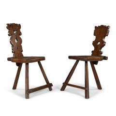 Pair of Rustic Alpine Chairs - 4231372