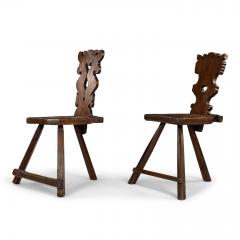 Pair of Rustic Alpine Chairs - 4231374