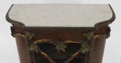 Pair of Rustic Continental 19th Cent Painted and Gilt Trimmed Commodes - 637220