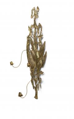 Pair of Rustic Continental German Style Brass Game Bird Wall Sconces - 1398549