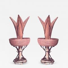 Pair of Rustic Continental Style Twig Vases - 4662165