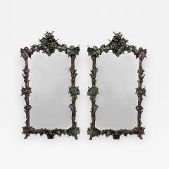 Pair of Rustic Continental Vertical Wall Mirrors - 743539