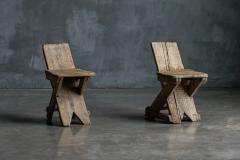 Pair of Rustic Folk Art Chairs France Early 20th Century - 3954445