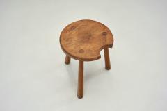 Pair of Rustic Oak Side Tables France 1950s - 4292190