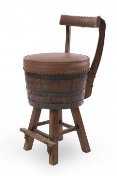 Pair of Rustic Old Hickory Oak Barrel Side Chairs - 1418021