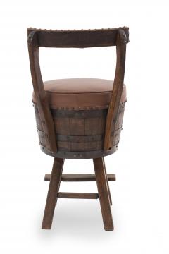 Pair of Rustic Old Hickory Oak Barrel Side Chairs - 1418024