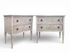 Pair of Rustic Painted Wood Swedish Commodes - 4509166