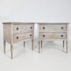 Pair of Rustic Painted Wood Swedish Commodes - 4509282