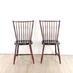 Pair of Rustic Provincial Ash Windsor Chairs circa 1820 probably England - 3498835