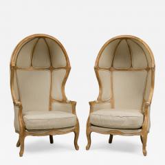 Pair of Safavieh Couture French Louis XV Style Porters Chairs - 4219578