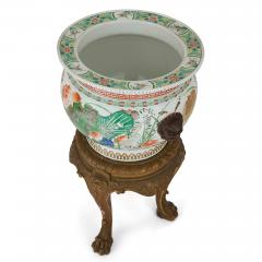 Pair of Samson Famille Verte Porcelain Jardini res on Stands - 4787891