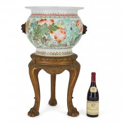 Pair of Samson Famille Verte Porcelain Jardini res on Stands - 4787901