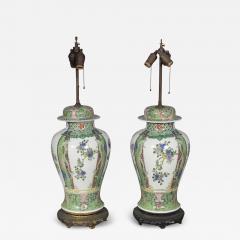 Pair of Samson Porcelain Ginger Jar Table Lamps in the Chinese Export Style - 3790174
