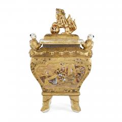 Pair of Satsuma earthenware Meiji period vases - 3437664