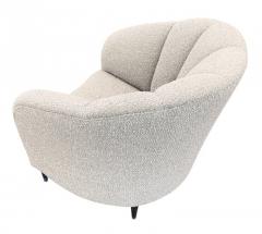 Pair of Scalloped Italian Mid Century Lounge Chairs - 2996216