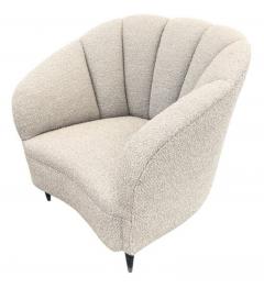 Pair of Scalloped Italian Mid Century Lounge Chairs - 2996243