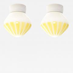 Pair of Scandinavian Flushmount Ceiling Lamps 1950s - 2212134