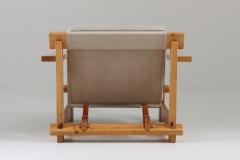 Pair of Scandinavian Lounge Chairs in Pine 1970s - 1143581