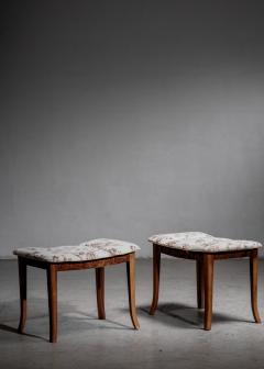 Pair of Scandinavian Modern stools - 4400172