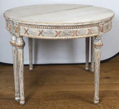 Pair of Scandinavian Neoclassic Demilune Painted Consoles - 925062