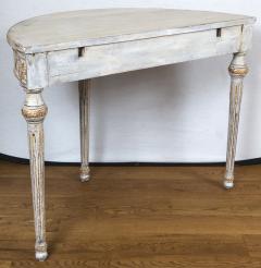 Pair of Scandinavian Neoclassic Demilune Painted Consoles - 925065