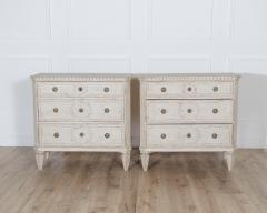 Pair of Scandinavian Painted Chests with Carved Details circa 1920 - 4223361
