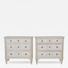 Pair of Scandinavian Painted Chests with Carved Details circa 1920 - 4225710