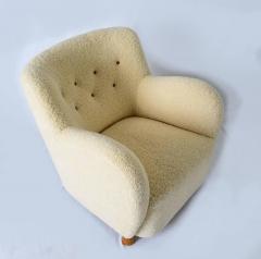 Pair of Scandinavian Sheepskin Lounge Chairs - 290603