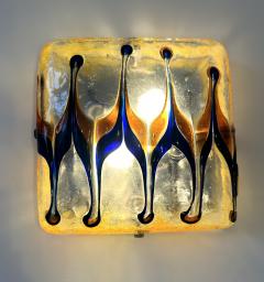 Pair of Sconces Harlequin Murano Glass Italy 1970s - 3885353