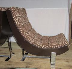 Pair of Scoop Lounge Chairs Mid Century Modern France 1970s - 775355