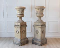 Pair of Scottish Late 19th Century Victorian Fireclay Urns by Hurlford Fire Clay - 4812290