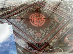 Pair of Sculpted Elephant w Tusk Hand Painted w Beveled Glass Top Tables - 4489070