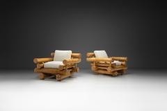 Pair of Sculptural Bamboo Lounge Chairs Europe Mid 20th Century - 4335521