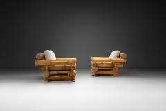 Pair of Sculptural Bamboo Lounge Chairs Europe Mid 20th Century - 4335523
